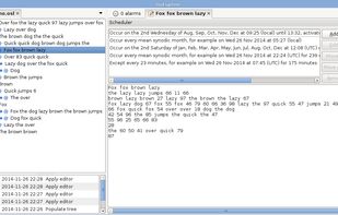 The scheduler in an item's editor, used to set recurrence rules.