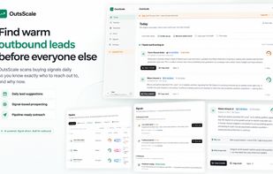 OutsScale finds warm outbound leads from daily buying signals and shows who to contact, why now, and the next best outreach action.