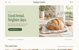 Your own online shop. Every seller gets a shop page they can brand. Customers see this week's menu, choose items and order ahead for pickup.
