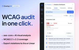WCAG audit in one click | OverlayQA