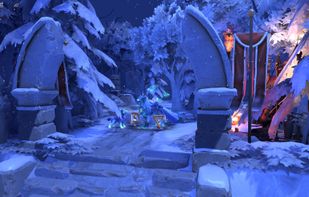 Custom winter terrain with hero cosmetics