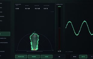 SCOPE and POLAR LEVEL: stereo scope and energy by pan direction, not localisation.