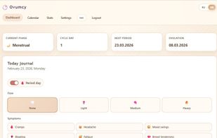 Ovumcy screenshot 1