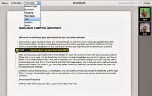 ownCloud Documents screenshot 1