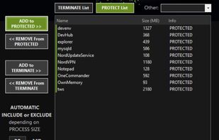 Protected all processes on the this list from termination.
The guestlist can stay in your RAM.