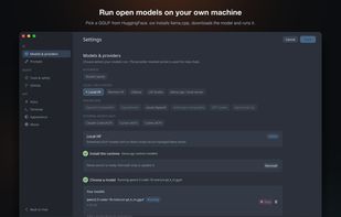Run open models on your own machine