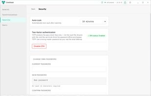 Two-factor authentication and security settings — TOTP-based MFA with honest documentation of what it protects (and what it doesn't).