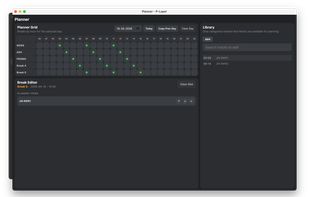 Planner — a scheduling window for filling hourly breaks with promo, ads, or other non-music content.