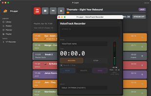 Voice Track Recorder — a simple recording window for creating voice tracks that can be inserted directly into the playback queue or attached to specific tracks.