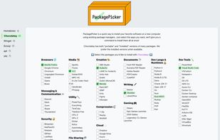 PackagePicker generating a command to install with Chocolatey