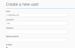 Create customer user