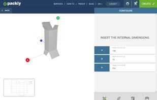 Custom dieline and 3D models generator