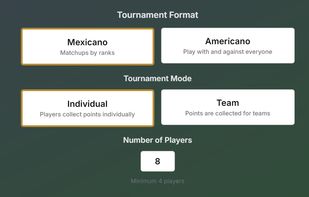 Tournament configuration