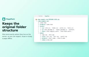 The ZIP keeps the website's original folder structure