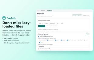 Lazy-loaded images and fonts are captured too