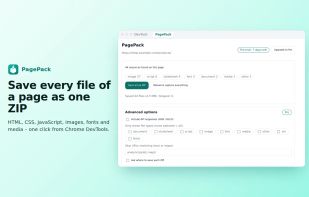 Save every file of the page as one ZIP from a DevTools tab