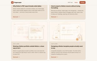 Overview of Pagescape features for cleaner tables, images, typography, and document layouts.