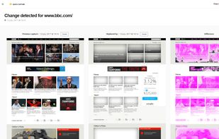 Instant alert and super easy diff visualization between 2 regular captures to spot any visual change.