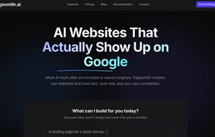 Pagesmith.fi front page