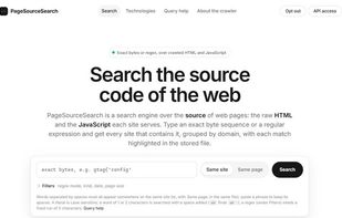 PageSourceSearch screenshot 2