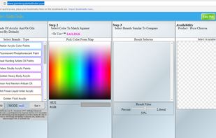 Simple color wizard. mobile and desktop friendly to assist the budding artist.