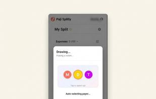 Use the built-in picker to randomly choose who pays or what to do.