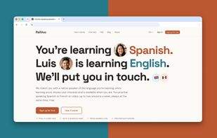 You're learning Spanish, Luis is learning English, PalVivo puts the two of you in touch.