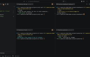 The file explorer automatically follows whichever terminal pane currently has focus.
