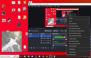 shell right click menu wallpaper set to a beautiful seamless loop waterfall mp4