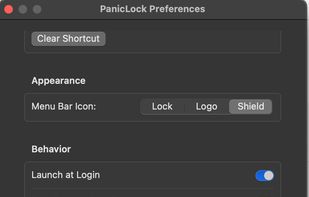 PanicLock screenshot 2