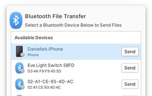 Share files to other devices over Bluetooth