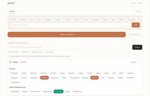 Filter selection