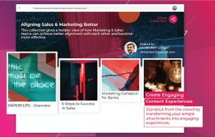 Make every interaction with your customer a unique experience, standardized across every touchpoint. Paperflite allows you to create and share content via stunning branded pages, reinforcing your brand ideology and your offerings.

Track how your buyers engage with content in real-time, so you can prioritize follow-ups at the right time, and keep the lead piping hot.