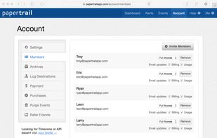 Papertrail screenshot 1