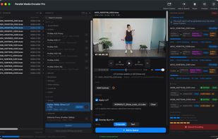 Main window with the encode queue and settings