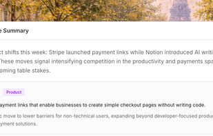 AI-powered insights delivered

Get comprehensive weekly summaries with executive insights. Our AI analyzes patterns and highlights what matters most to your business.