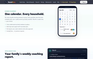 The shared family calendar, which works across one household or two.