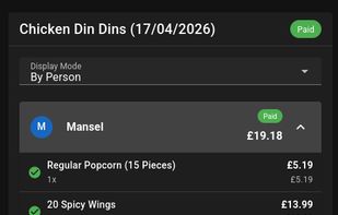 Shared Receipt - What your friends will see :)