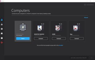 Computers tab - Your and friends' computers