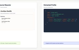 Resume extraction example