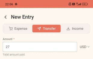 Add expenses in any currency