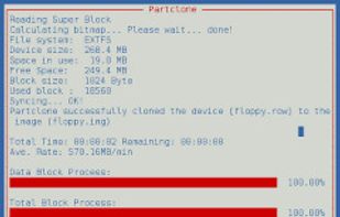 Partclone screenshot 1