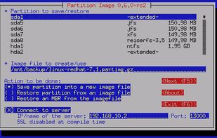 Partimage screenshot 1