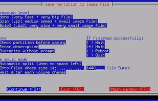 Partimage screenshot 2