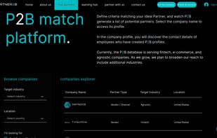 P2B find partners platform