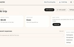 PartyTab screenshot 2