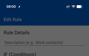 Condtions to choose from