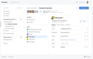 Store passwords in a structured way
