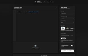 Create Page (Dark)