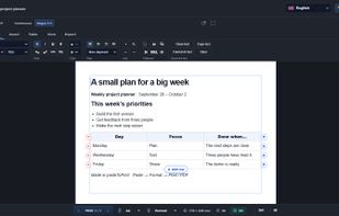 Document editor and page preview